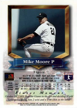 Mike Moore  baseball card collectible - Main Image 2