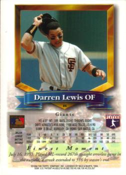 Darren Lewis  baseball card collectible - Main Image 2