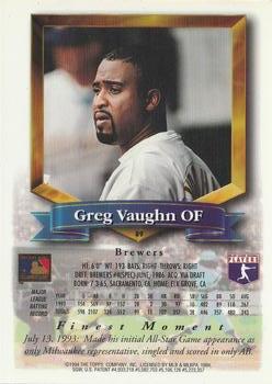 Greg Vaughn  baseball card collectible - Main Image 2