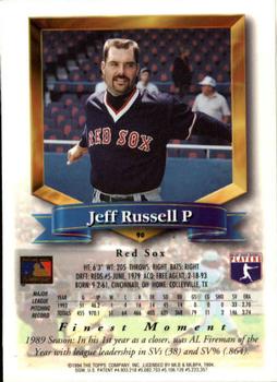 Jeff Russell  baseball card collectible - Main Image 2