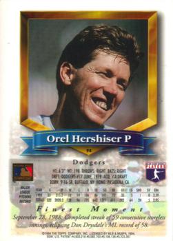 Orel Hershiser  baseball card collectible - Main Image 2