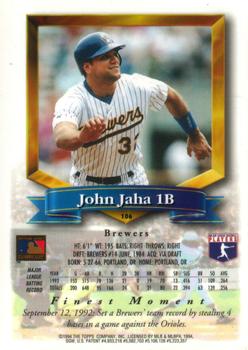 John Jaha  baseball card collectible - Main Image 2