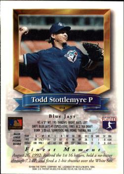 Todd Stottlemyre  baseball card collectible - Main Image 2