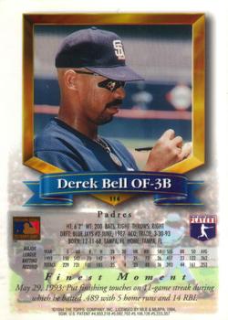 Derek Bell  baseball card collectible - Main Image 2
