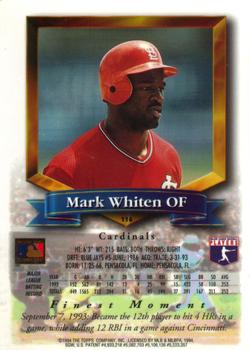 Mark Whiten  baseball card collectible - Main Image 2