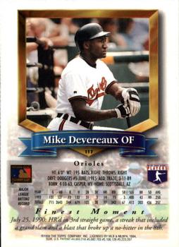 Mike Devereaux  baseball card collectible - Main Image 2