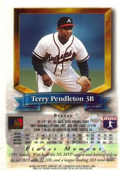 Terry Pendleton  baseball card collectible - Main Image 2