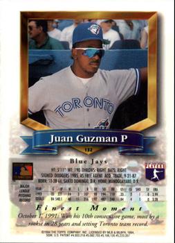Juan Guzman  baseball card collectible - Main Image 2
