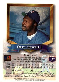 Dave Stewart  baseball card collectible - Main Image 2