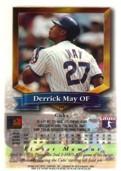 Derrick May  baseball card collectible - Main Image 2