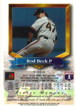 Rod Beck  baseball card collectible - Main Image 2