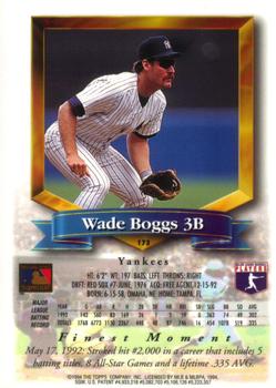Wade Boggs  baseball card collectible - Main Image 2