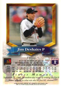 Jim Deshaies  baseball card collectible - Main Image 2