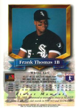 Frank Thomas  baseball card collectible - Main Image 2