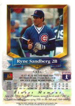 Ryne Sandberg  baseball card collectible - Main Image 2