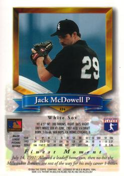 Jack McDowell  baseball card collectible - Main Image 2