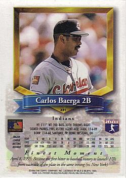 Carlos Baerga  baseball card collectible - Main Image 2