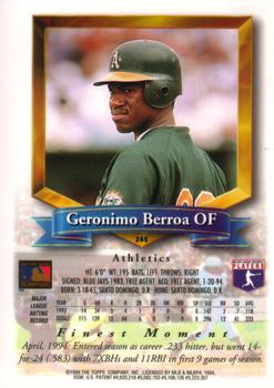 Geronimo Berroa  baseball card collectible - Main Image 2