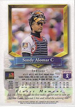 Sandy Alomar  baseball card collectible - Main Image 2