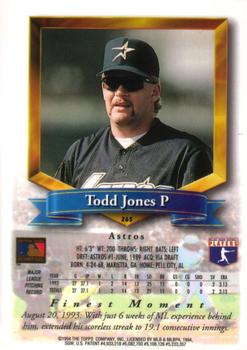 Todd Jones  baseball card collectible - Main Image 2
