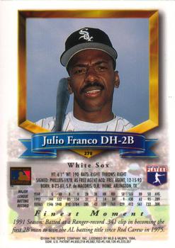 Julio Franco  baseball card collectible - Main Image 2