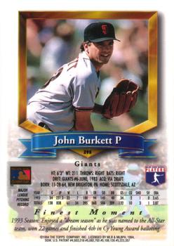 John Burkett  baseball card collectible - Main Image 2