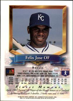Felix Jose  baseball card collectible - Main Image 2