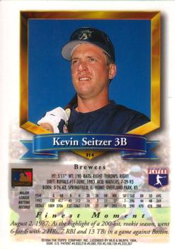 Kevin Seitzer  baseball card collectible - Main Image 2