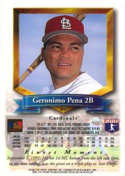 Geronimo Pena  baseball card collectible - Main Image 2