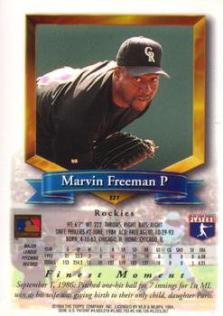 Marvin Freeman  baseball card collectible - Main Image 2