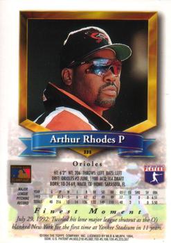 Arthur Rhodes  baseball card collectible - Main Image 2