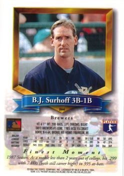 B.J. Surhoff  baseball card collectible - Main Image 2