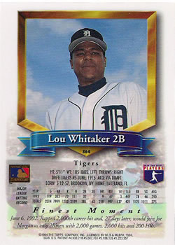 Lou Whitaker  baseball card collectible - Main Image 2