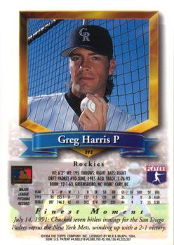 Greg Harris  baseball card collectible - Main Image 2