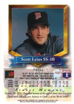 Scott Leius  baseball card collectible - Main Image 2