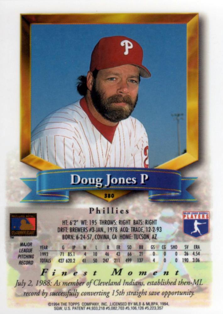 Doug Jones  baseball card collectible - Main Image 2