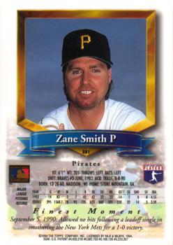 Zane Smith  baseball card collectible - Main Image 2
