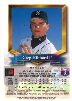 Greg Hibbard  baseball card collectible - Main Image 2