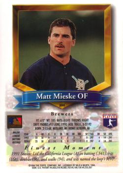 Matt Mieske  baseball card collectible - Main Image 2