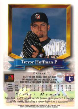 Trevor Hoffman  baseball card collectible - Main Image 2