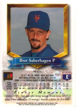 Bret Saberhagen  baseball card collectible - Main Image 2