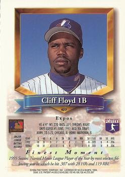 Cliff Floyd  baseball card collectible - Main Image 2