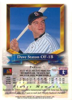 Dave Staton  baseball card collectible - Main Image 2