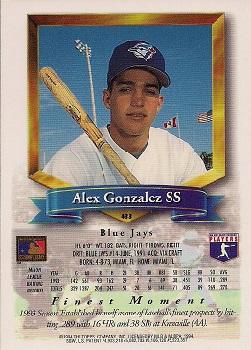 Alex Gonzalez  baseball card collectible - Main Image 2
