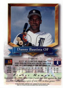 Danny Bautista  baseball card collectible - Main Image 2