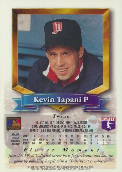 Kevin Tapani  baseball card collectible - Main Image 2