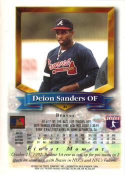 Deion Sanders  baseball card collectible - Main Image 2