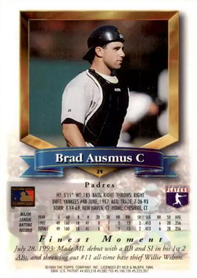 Brad Ausmus  baseball card collectible - Main Image 2