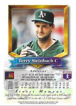 Terry Steinbach  baseball card collectible - Main Image 2