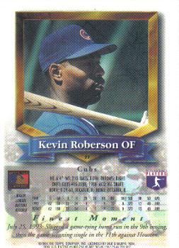 Kevin Roberson  baseball card collectible - Main Image 2